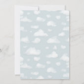 Kute Boys Blue Airplane Reis 1e verjaardag Kaart (Achterkant)