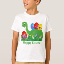 Kute boys Paasdinosaurus voegen naambericht toe