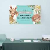 Kute Boys Wild One Oerwoud Birthday Party Banner (Beurs)