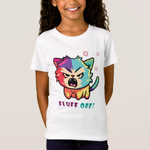 Kute boze kat die Fluff uitsloot. T-shirt