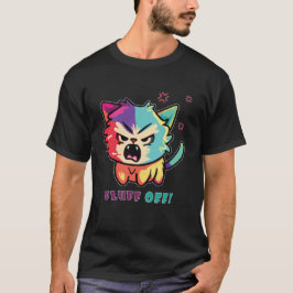 Kute boze kat die Fluff uitsloot. T-shirt