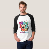 Kute boze kat die Fluff uitsloot. T-shirt (Voorkant volledig)