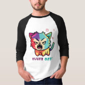 Kute boze kat die Fluff uitsloot. T-shirt (Voorkant)