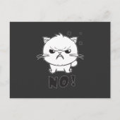 Kute boze kat die Neen sisseert. Feestdagenkaart (Voorkant)