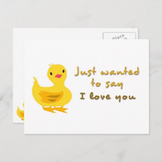 Kute Briefkaart met deklaag (Voorkant / Achterkant)