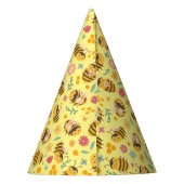 Kute Bright Happy Bumble Bee Pattern Kinderen Veer Feesthoedjes (Achterkant)