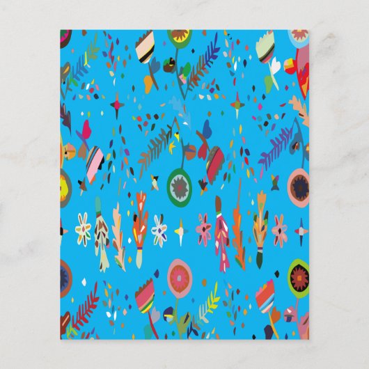 Kute Bright kleurige Floral Flyer (Achterkant)