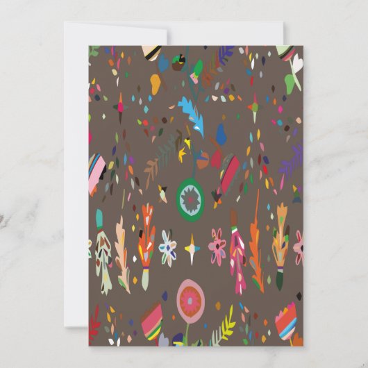 Kute Bright kleurige Floral Save The Date (Voorkant)