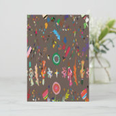 Kute Bright kleurige Floral Save The Date (Staand voorkant)