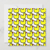 Kute Bright Yellow Rubber Ducky Pattern Kaart (Achterkant)