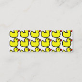 Kute Bright Yellow Rubber Ducky Pattern Mini Visitekaartje (Achterkant)