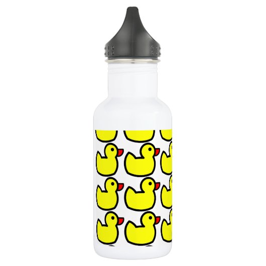 Kute Bright Yellow Rubber Ducky Pattern Waterfles (Links)