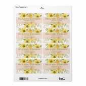 Kute Bright Yellow Sunflower Floral Address Label (Full Sheet)