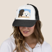 Kute brown en white Labrador puppy art giften Trucker Pet (In situ)