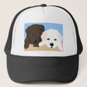 Kute brown en white Labrador puppy art giften Trucker Pet (Voorkant)