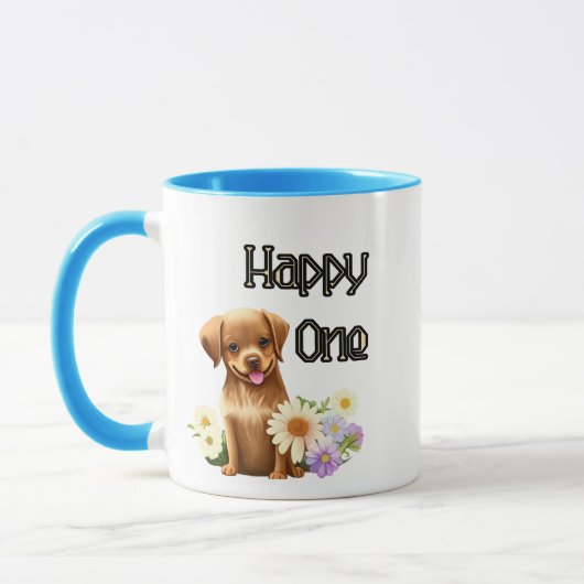 Kute bruine hond mok (Links)