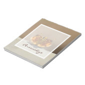 Kute bruine vlinder met naam notitieblok (Linkerzijde)