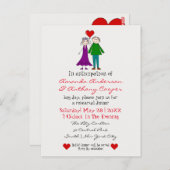 Kute budget repetial diner uitnodiging (Voorkant / Achterkant)