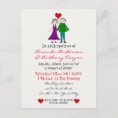 Kute budget repetial diner uitnodiging (Voorkant)