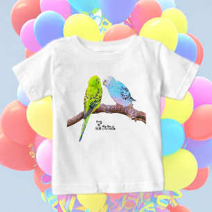 Kute budgie-paar - aanpasbare baby T-shirt