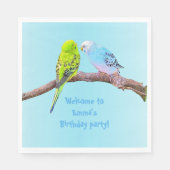 Kute budgie-paar - aanpasbare luiers servet (Voorkant)