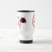 Kute bug het ladybug add monogram niet reisbeker (Center)