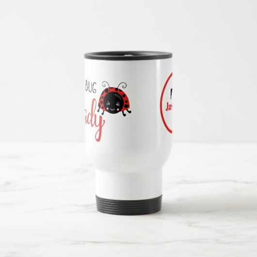 Kute bug het ladybug add monogram niet reisbeker (Center)