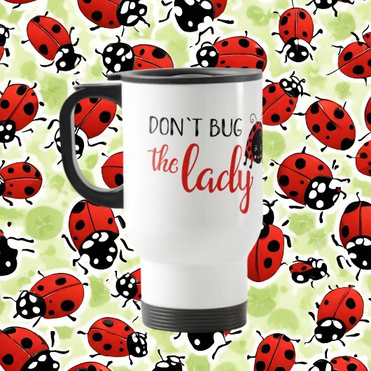 Kute bug het ladybug add monogram niet reisbeker