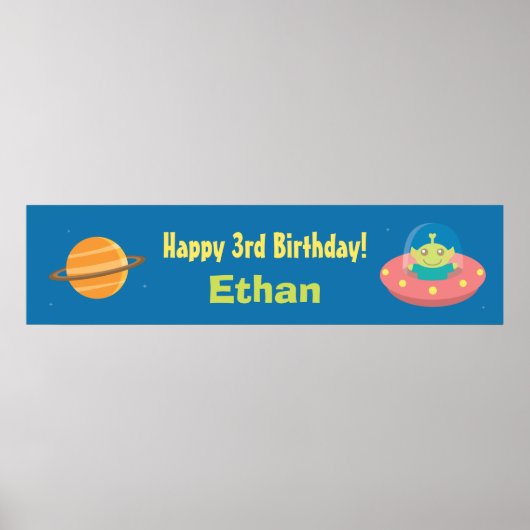 Kute buitenruimtetanebanner poster (Voorkant)