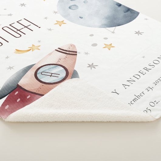 Kute buitenste ruimtestarry Planets Rocket Birth S Sherpa Deken (3/4)