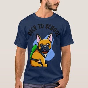 Kute Bulldog Terug naar de school Kinder 1st graad T-shirt