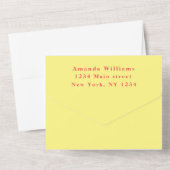 Kute Bumble Bee Floral Waterverf Baby shower Alle All In One Uitnodiging (Achterkant)