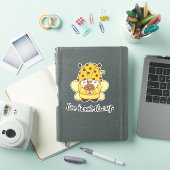 Kute Bumble Bee Gnome met Quote Sticker (iPad Cover)