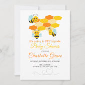 Kute Bumble Bee Triplets Aangepast Baby shower Kaart (Voorkant)