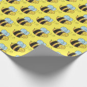Kute Bumblebee Cadeaupapier (Hoek)