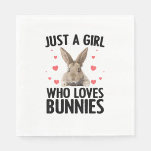 Kute Bunny Design for Girls Women Kinderen Rabbit Servet