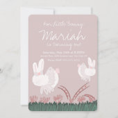 Kute Bunny Easter 1st Birthday Hand getekend Kaart (Voorkant)