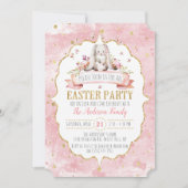 Kute Bunny Easter Party Uitnodigingen (Voorkant)