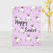 Kute Bunny- en Chic-paaskaart naar kleur Kaart (Gele Bloem)