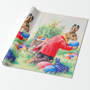  kute Bunny en kleurrijke paaseieren Cadeaupapier