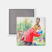  kute Bunny en kleurrijke paaseieren Magneet (Voorkant / Achterkant)