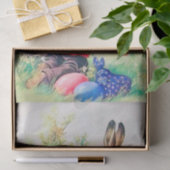  kute Bunny en kleurrijke paaseieren Tissuepapier (Geschenk)