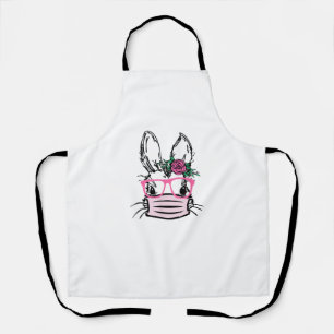 Kute Bunny Face met gezichtsmasker konijn oost Schort