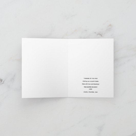 Kute Bunny Floral Waterverf Easter Design Aankondiging (Binnen)