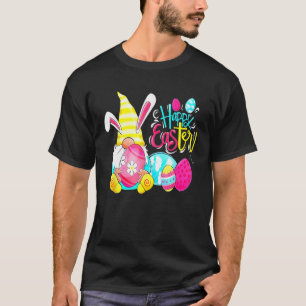 Kute Bunny Gnome Hug Paaseieren Happy Paast Day T-shirt