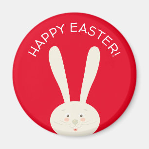 Kute Bunny Hapy Easter Eggs Hunt Party Magnet