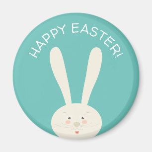 Kute Bunny Hapy Easter Eggs Hunt Party Magnet