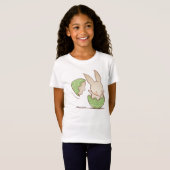 Kute Bunny hatching Green Easter Egg T-shirt (Voorkant volledig)