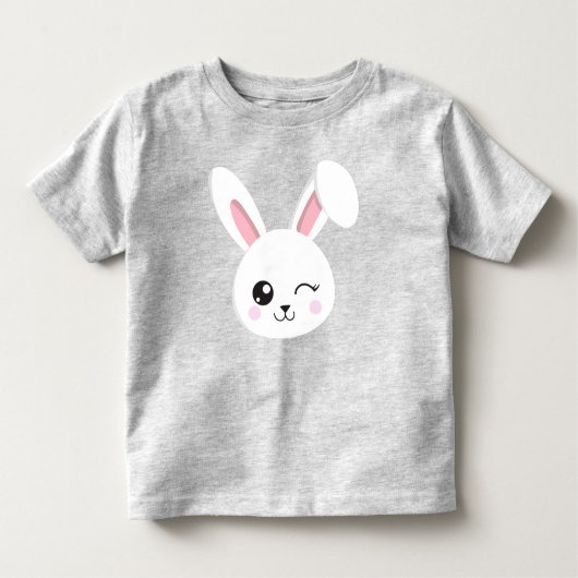 Kute Bunny, Little Bunny, White Bunny, Wink Kinder Shirts (Voorkant)