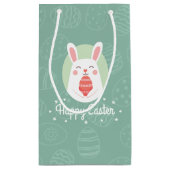 Kute Bunny met paaseieren | Gift Bag Klein Cadeauzakje (Achterkant)